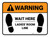 Warning: Wait Here - Ladies Room Line Rectangle - Floor Sign