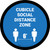 Cubicle Social Distance Zone Blue Circle - Floor Sign