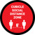 Cubicle Social Distance Zone Red Circle - Floor Sign