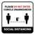 Social Distancing - Please Do Not Enter Cubicle Unannounced White Square - Floor Sign