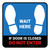 Wait Here: If Door Is Closed Do Not Enter Blue Square - Floor Sign