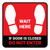Wait Here: If Door Is Closed Do Not Enter Red Square - Floor Sign
