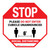Stop: Social Distancing Please Do Not Enter Cubicle Unannounced - Floor Sign