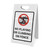 No Playing Or Climbing On Fence with Icon Portrait - A-Frame Sign