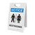 Notice: Restrooms Portrait with Icon - A-Frame Sign
