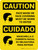 Caution: Face Mask Covering Bilingual Spanish Portrait - Wall Sign