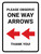 Please Observe One Way Arrows with Left Arrow Icons Portrait - Wall Sign