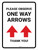 Please Observe One Way Arrows with Up Arrow Icons Portrait - Wall Sign