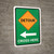 Detour (Left Arrow) Cross Here Portrait - Wall Sign