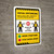 Work-Site Social Distancing Safety Precautions with Icons Portrait - Wall Sign
