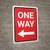 One Way (Red) Left Arrow Portrait - Wall Sign