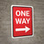 One Way (Red) Right Arrow Portrait - Wall Sign