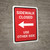 Sidewalk Closed Use Other Side Left Arrow (Red) Portrait - Wall Sign