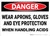Danger: PPE Aprons Gloves Eye Protection Handling Acid - Wall Sign