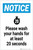 Notice: Please Wash Your Hands For At Least 20 Seconds - Label
