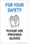 For Your Safety: Please Use Provided Gloves - Label