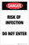 Danger: Risk Of Infection Do Not Enter - Label