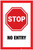 Stop: No Entry - Label