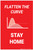 Flatten The Curve Stay Home - Label