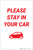 Please Stay In Your Car - Label