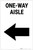 One-Way Aisle Left Arrow Portrait - Label