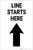 Line Starts Here Up Arrow Portrait - Label