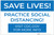 Save Lives Practice Social Distancing Landscape - Label