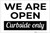 We Are Open Curbside and Delivery Availble Portrait - Label