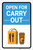 Open For Carry Out with Icon Portrait - Label