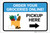Order Groceries Online Pickup Here Right with Icon Landscape - Label