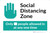 Social Distancing Zone Maximum People Allowed with Icon Landscape - Label