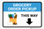 Grocery Order Pickup Down Arrow with Icon Landscape - Label