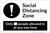 Social Distancing Zone with Exclamation Mark Landscape - Label