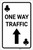 Casino - One Way Traffic Clubs Playing Card with Arrow Up Portrait - Label