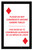 Please Do Not Congregate Around Gaming Tables Bilingual Spanish Portrait Diamond Playing Card - Label