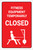 Fitness Equipment Temporarily Closed - Label