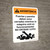 Warning: Doors And Panels Must Be Closed While The Machine Is Running Spanish with Icon - Wall Sign