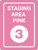 Staging Area Pink 3 - Wall Sign