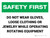 Safety First: Do Not Wear Gloves/Loose Clothing/Jewelry While Operating Equipment - Wall Sign