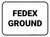 Fedex Ground Rectangle White Rectangle - Floor Sign