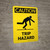 Caution: Trip Hazard with Icon Portrait - Wall Sign