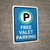 Free Valet Parking with Icon Portrait - Wall Sign