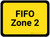 FIFO Zone 2 - Yellow Rectangle - Floor Sign