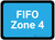 FIFO Zone 4 - Blue Rectangle - Floor Sign