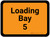 Loading Bay 5 - Orange Rectangle - Floor Sign