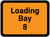 Loading Bay 8 - Orange Rectangle - Floor Sign
