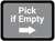 Pick if Empty Arrow Right - Gray Rectangle - Floor Sign