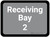 Receiving Bay 2 - Gray Rectangle - Floor Sign