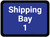 Shipping Bay 1 - Blue Rectangle - Floor Sign