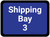 Shipping Bay 3 - Blue Rectangle - Floor Sign